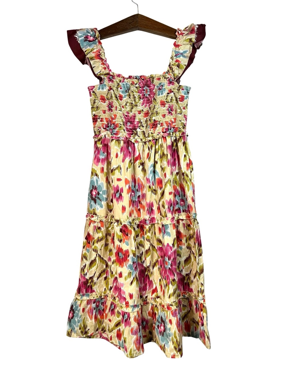 House of Harlow 1960 Floral Tiered Maxi Long Dress Boho Fairy Whimsical Romantic